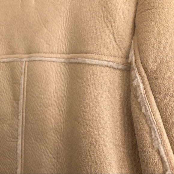 Primark Faux Leather Sherling Jacket/Coat Size Small - Picture 13 of 16